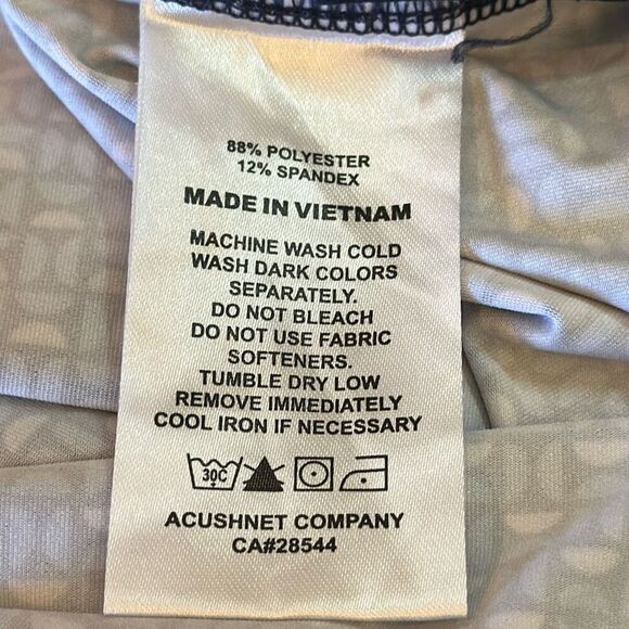 FootJoy Half Moon Geo Lisle Self Collar Golf Polo size XL Blue Apple Centennial - Picture 7 of 8